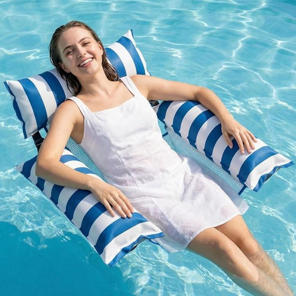 2 Pack Inflatable Pool Floats Adult - Fabric Pool Floaties Chair